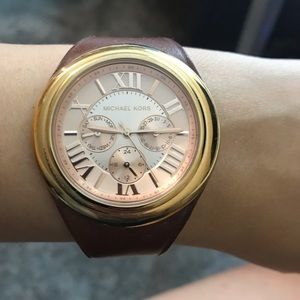 Michael Kors watch with leather strap
